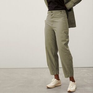 Everlane Utility Barrel Light Green Organic Cotton Linen Pants 2